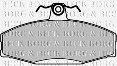 Комплект тормозных колодок, дисковый тормоз BORG & BECK