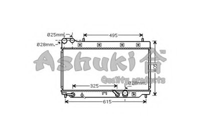 Радиатор, охлаждение двигателя ASHUKI купить