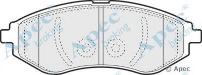 Комплект тормозных колодок, дисковый тормоз APEC braking