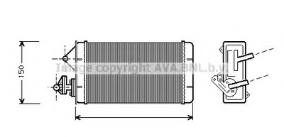 Теплообменник, отопление салона AVA QUALITY COOLING