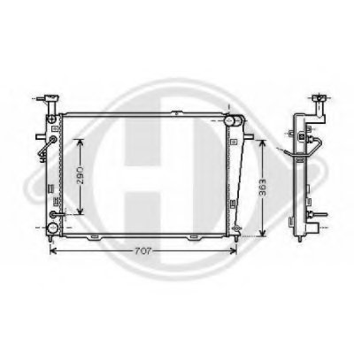 Радиатор, охлаждение двигателя DIEDERICHS купить