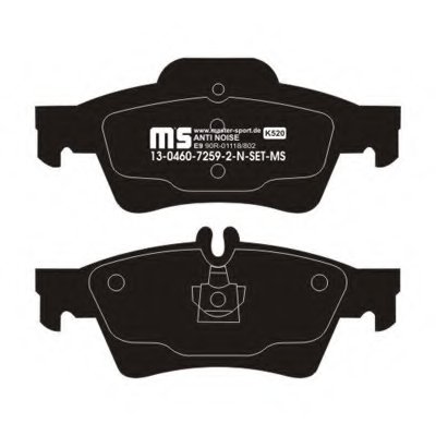 Комплект тормозных колодок, дисковый тормоз Anti-Noise MASTER-SPORT