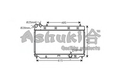 Радиатор, охлаждение двигателя ASHUKI купить