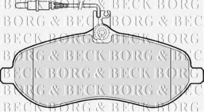 Комплект тормозных колодок, дисковый тормоз BORG & BECK