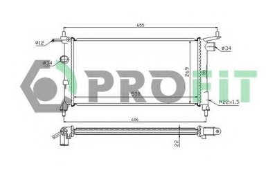 Радиатор, охлаждение двигателя PROFIT купить