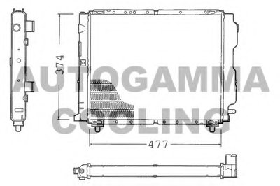 Радиатор, охлаждение двигателя AUTOGAMMA купить