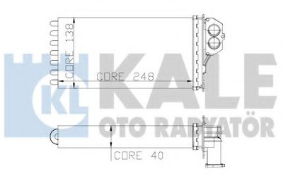 Теплообменник, отопление салона KALE OTO RADYATÖR