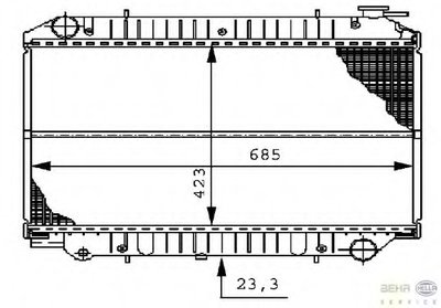 Радиатор, охлаждение двигателя BEHR HELLA SERVICE HELLA купить