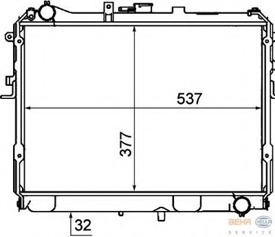 Радиатор, охлаждение двигателя BEHR HELLA SERVICE HELLA купить