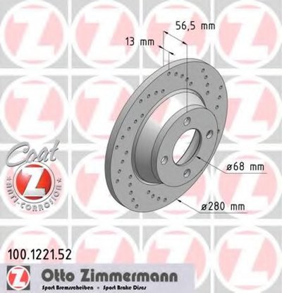 Тормозной диск SPORT BRAKE DISC COAT Z ZIMMERMANN купить