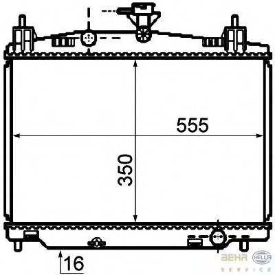 Радиатор, охлаждение двигателя BEHR HELLA SERVICE купить