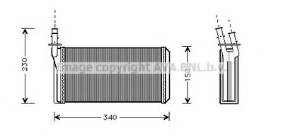 Теплообменник, отопление салона AVA QUALITY COOLING