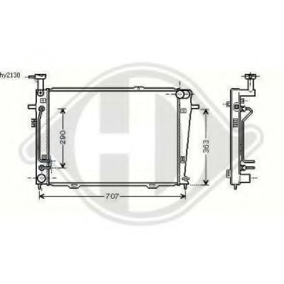 Радиатор, охлаждение двигателя DIEDERICHS купить