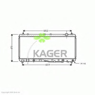 Радиатор, охлаждение двигателя KAGER купить