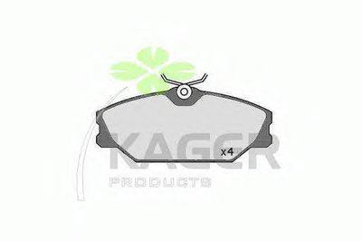 Комплект тормозных колодок, дисковый тормоз KAGER
