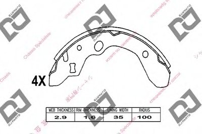 Комплект тормозных колодок DJ PARTS купить