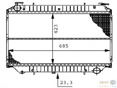 Радиатор, охлаждение двигателя BEHR HELLA SERVICE HELLA купить