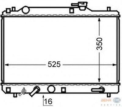Радиатор, охлаждение двигателя BEHR HELLA SERVICE HELLA купить