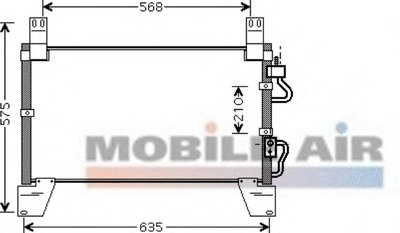 Конденсатор, кондиционер VAN WEZEL