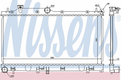 Радиатор, охлаждение двигателя NISSENS купить