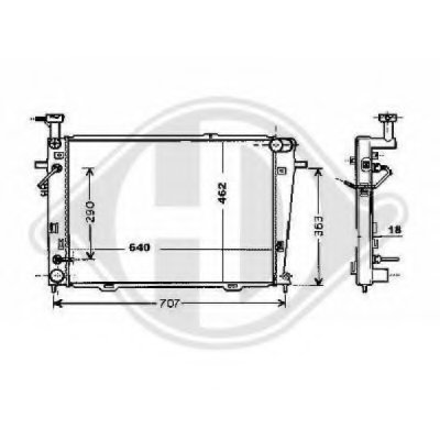 Радиатор, охлаждение двигателя DIEDERICHS купить