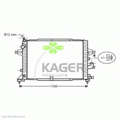 Радиатор, охлаждение двигателя KAGER купить