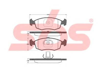 Комплект тормозных колодок, дисковый тормоз sbs