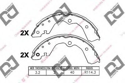 Комплект тормозных колодок DJ PARTS купить