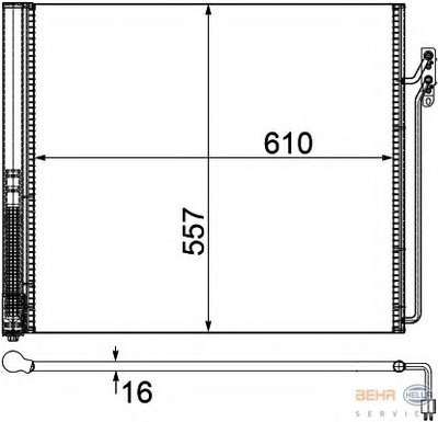 Конденсатор, кондиционер BEHR HELLA SERVICE HELLA купить
