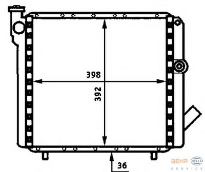 Радиатор, охлаждение двигателя BEHR HELLA SERVICE HELLA купить