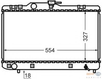 Радиатор, охлаждение двигателя BEHR HELLA SERVICE HELLA купить