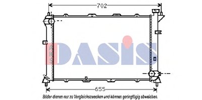Радиатор, охлаждение двигателя AKS DASIS купить