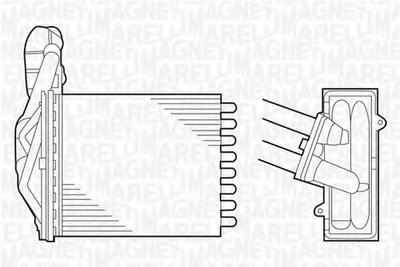 Теплообменник, отопление салона MAGNETI MARELLI