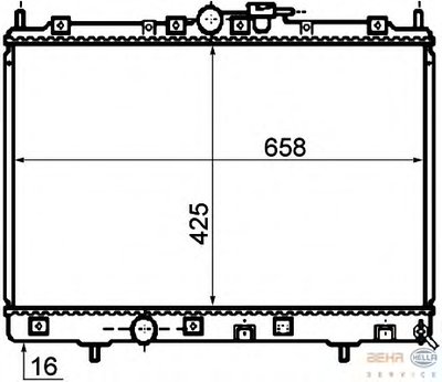 Радиатор, охлаждение двигателя BEHR HELLA SERVICE купить