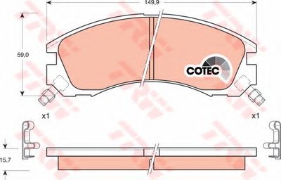 Комплект тормозных колодок, дисковый тормоз COTEC TRW купить