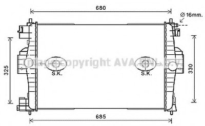 Радиатор, охлаждение двигателя AVA QUALITY COOLING купить