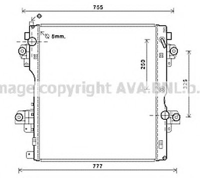 Радиатор, охлаждение двигателя AVA QUALITY COOLING купить