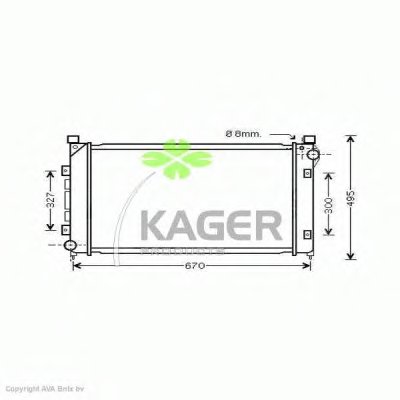 Радиатор, охлаждение двигателя KAGER купить