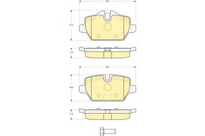 Комплект тормозных колодок, дисковый тормоз GIRLING