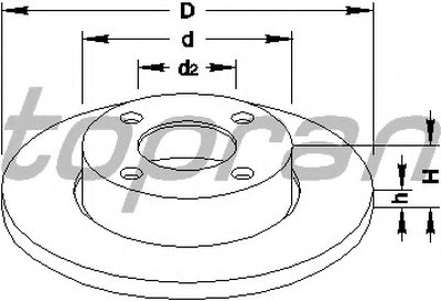 Тормозной диск TOPRAN купить