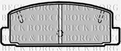 Комплект тормозных колодок, дисковый тормоз BORG & BECK