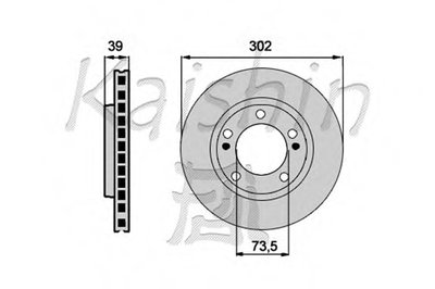 Тормозной диск KAISHIN купить