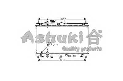 Радиатор, охлаждение двигателя ASHUKI купить