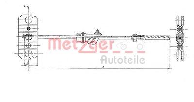 Трос, стояночная тормозная система COFLE METZGER