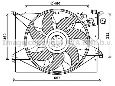 Вентилятор, охлаждение двигателя AVA QUALITY COOLING