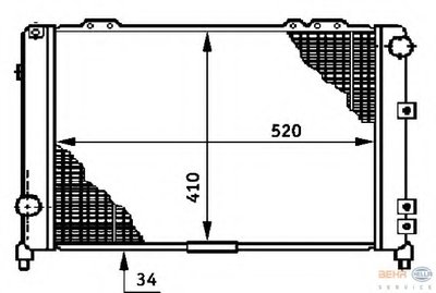Радиатор, охлаждение двигателя BEHR HELLA SERVICE HELLA купить
