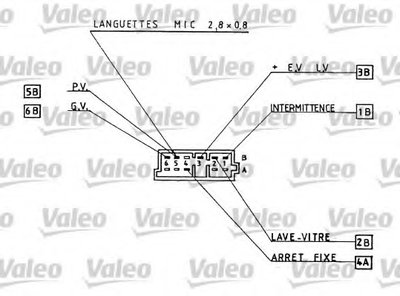 Выключатель на колонке рулевого управления VALEO