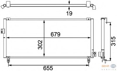 Конденсатор, кондиционер BEHR HELLA SERVICE купить