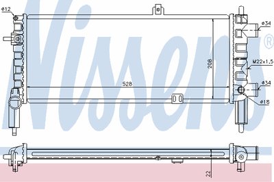Радиатор, охлаждение двигателя NISSENS купить