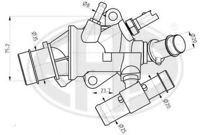 Термостат, охлаждающая жидкость ERA купить